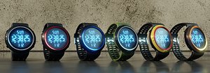 Low poly hand watch pack