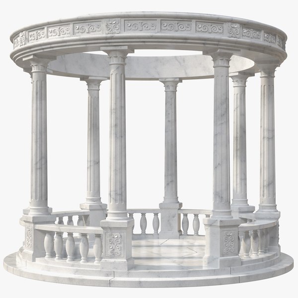 marble colonnade 3D model