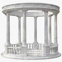 Marble Round Colonnade