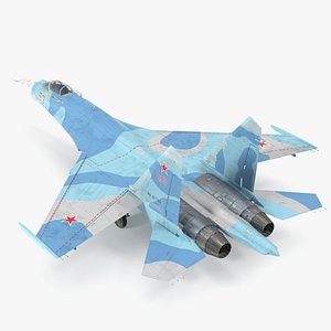 Russian Jet Aeroplane Sukhoi Su-27 Flanker Rigged