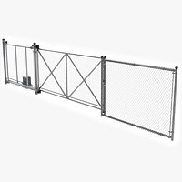 Fence With Automatic Gate