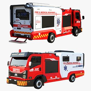 Emergency Fire and Medical Response Truck