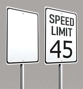 3ds street sign speed 01