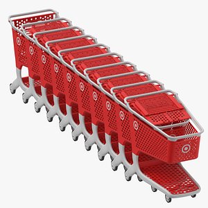 Plastic Shopping Carts 01 Row of 10(1)