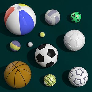 football beach ball 3D model