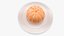 3D Peeled Tangerine Fruit on White Plate