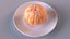 3D Peeled Tangerine Fruit on White Plate