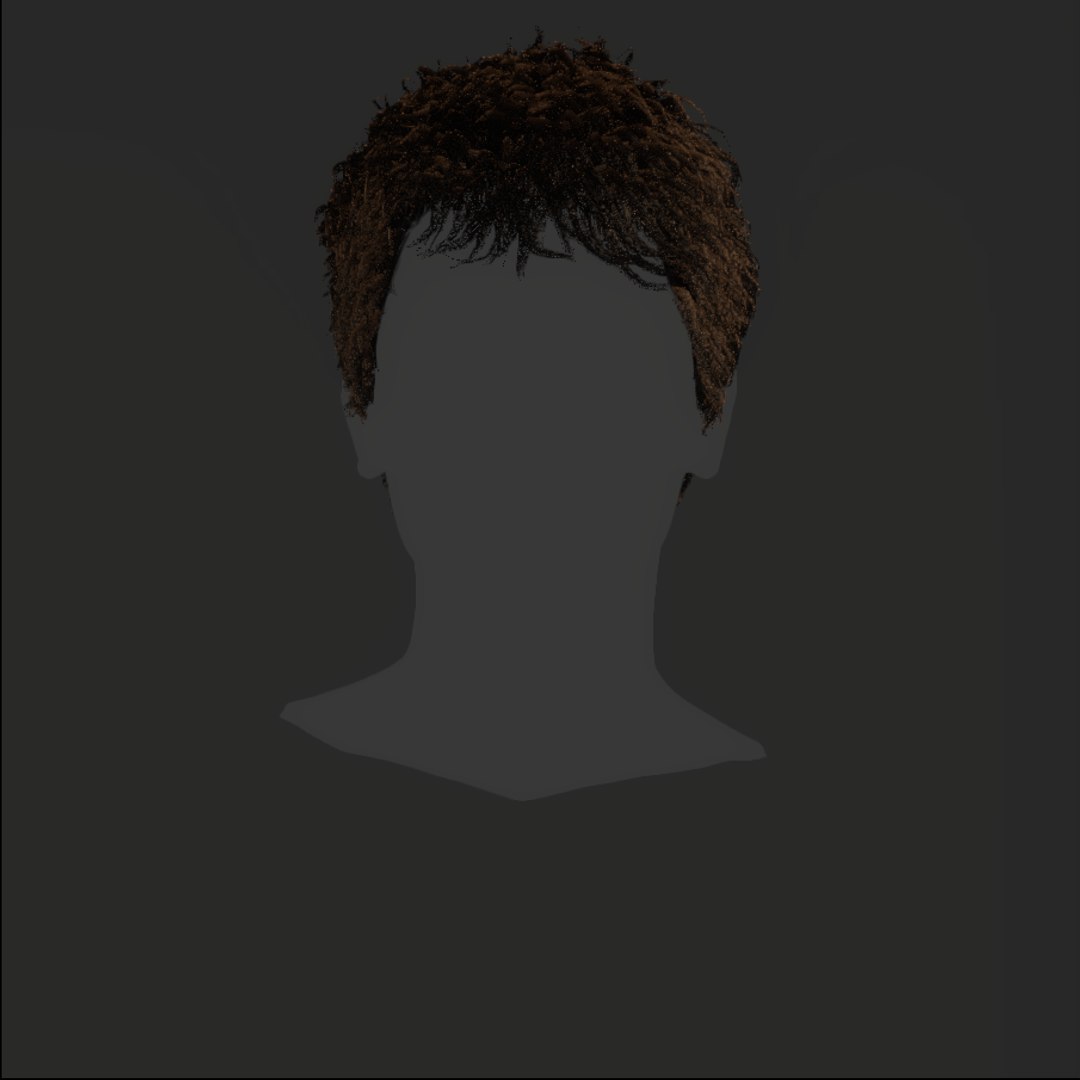 3D Male Hair - 025 - TurboSquid 1777656