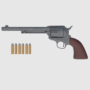 Colt 45 Revolver - Game Ready