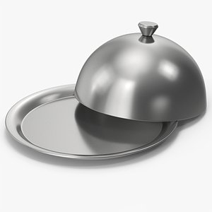 Steel Serving Tray Dome 3D model
