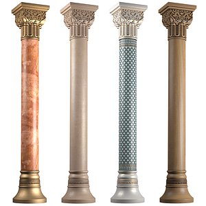 Column in oriental style Arabic columns