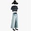 Women's Pants with Tshirt, Shoes and Hat 12