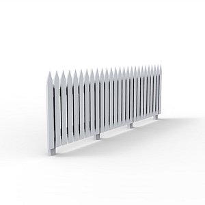 wooden wood fence 3d model