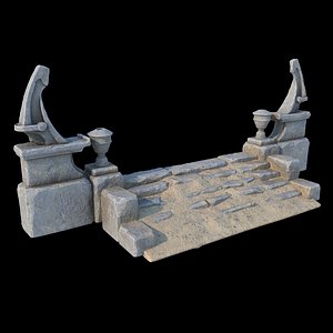 3D fantasy stone stairs ver2