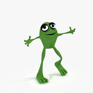 Cartoon Frog (Rigged)
