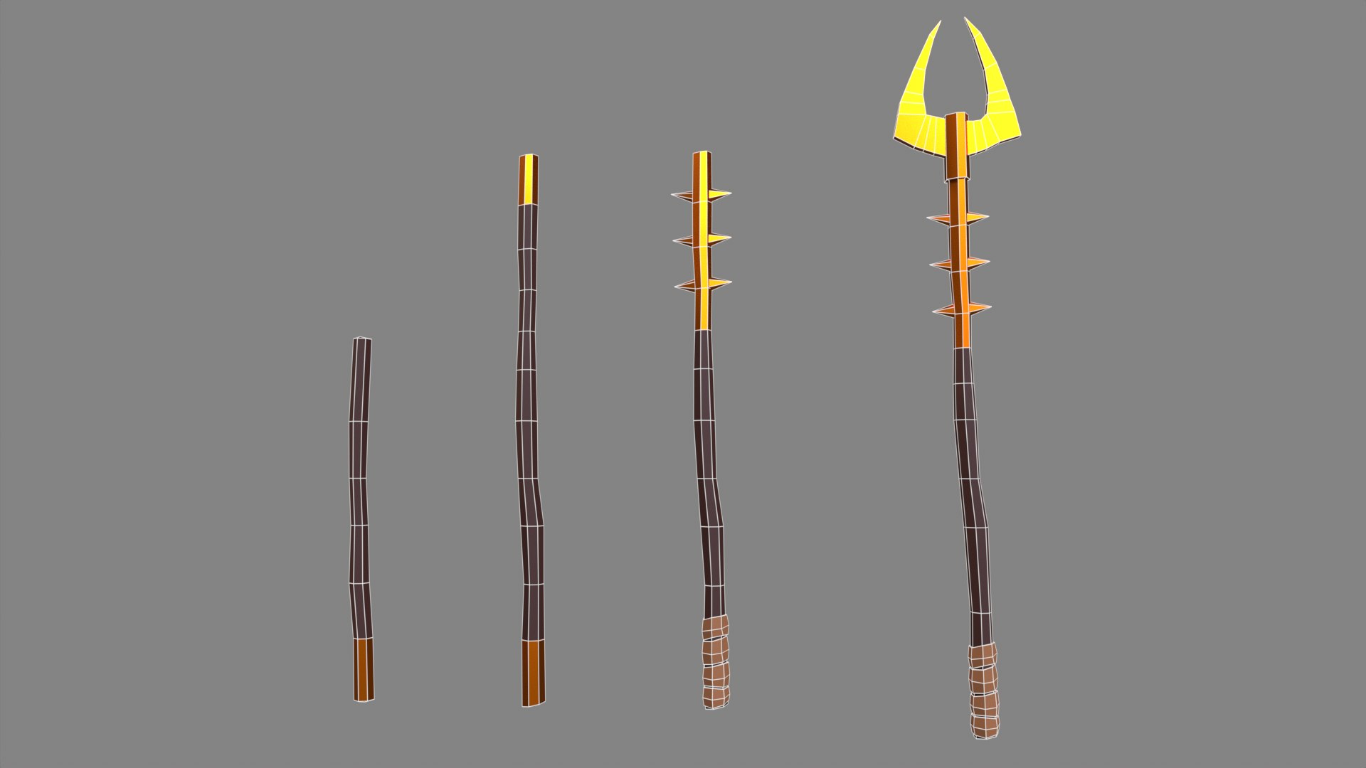 Ancient Old Weapons 3D Pack low-poly 3D - TurboSquid 2068633