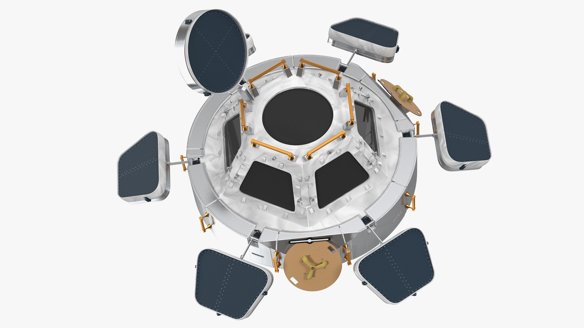 Iss cupola observational module model TurboSquid 1624477