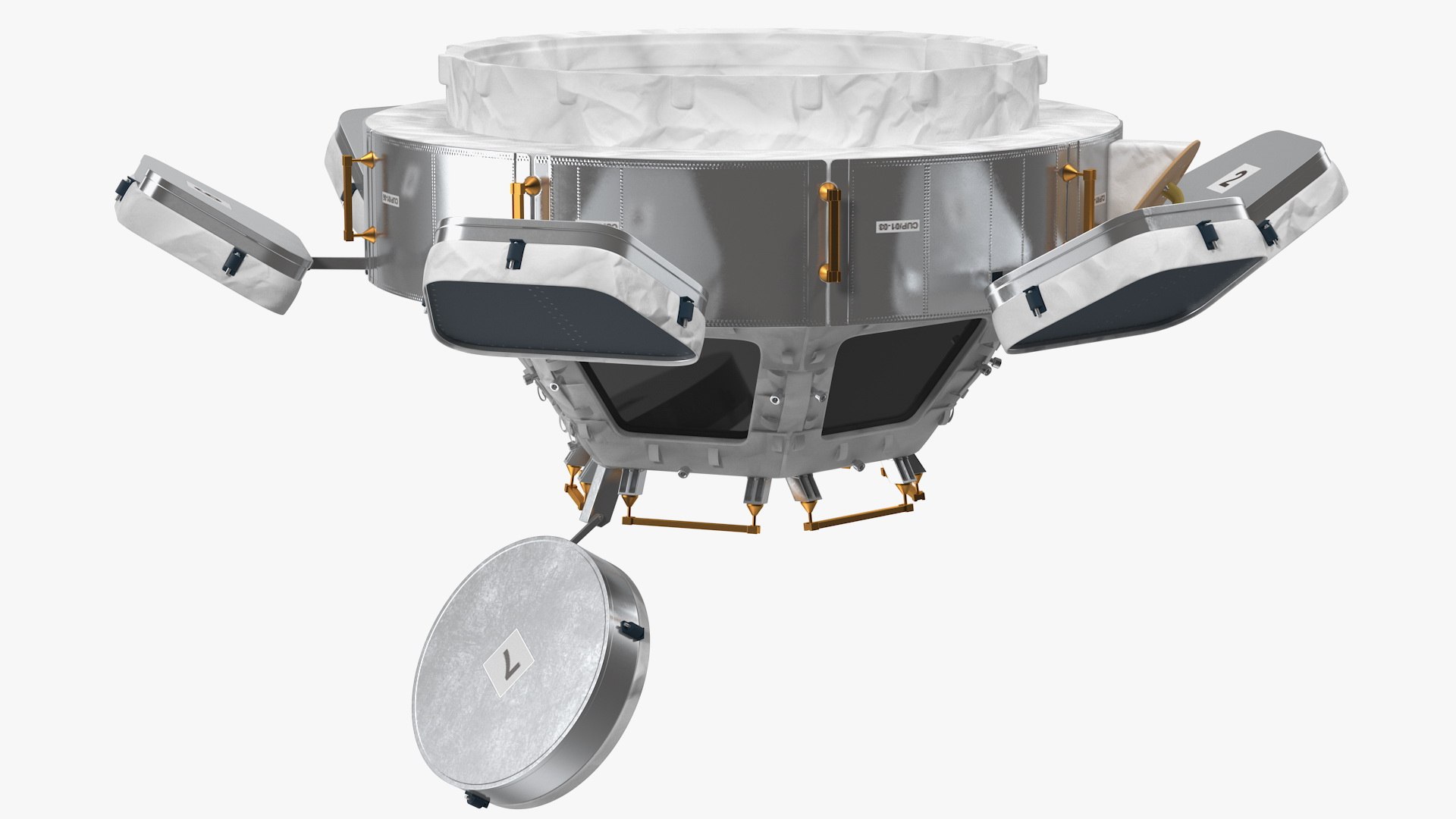 Iss cupola observational module model TurboSquid 1624477