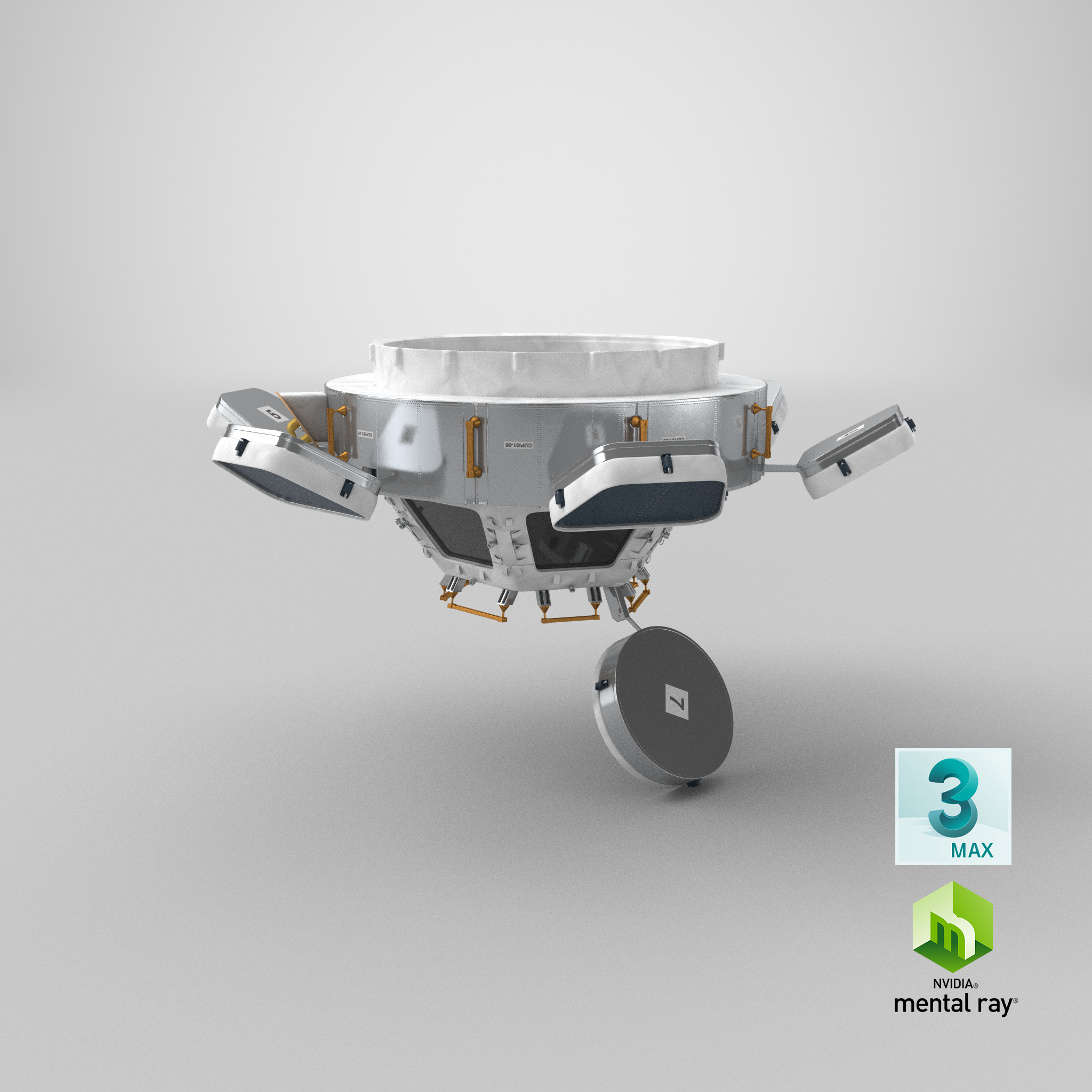 Iss cupola observational module model TurboSquid 1624477