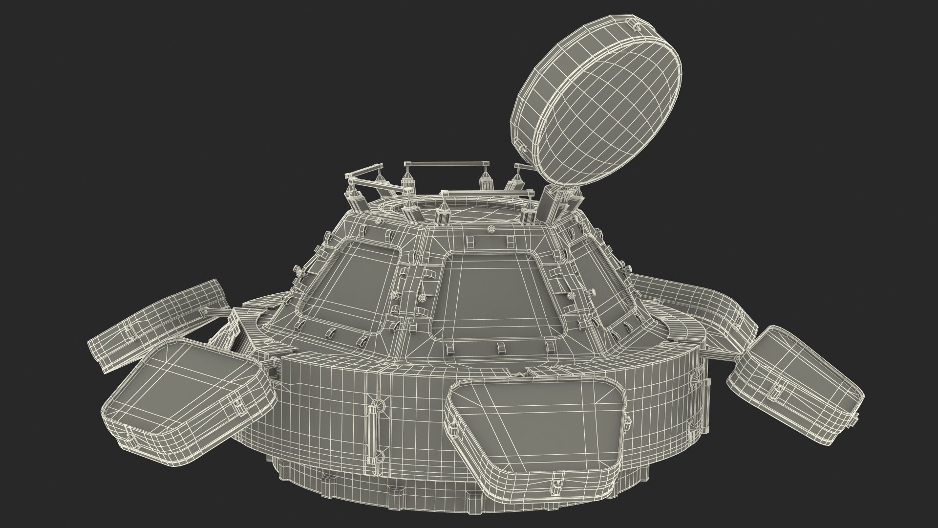 Iss cupola observational module model TurboSquid 1624477