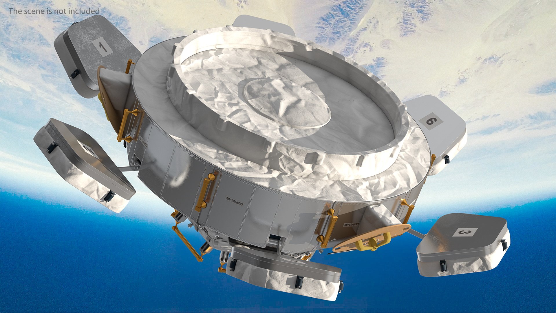 Iss cupola observational module model TurboSquid 1624477