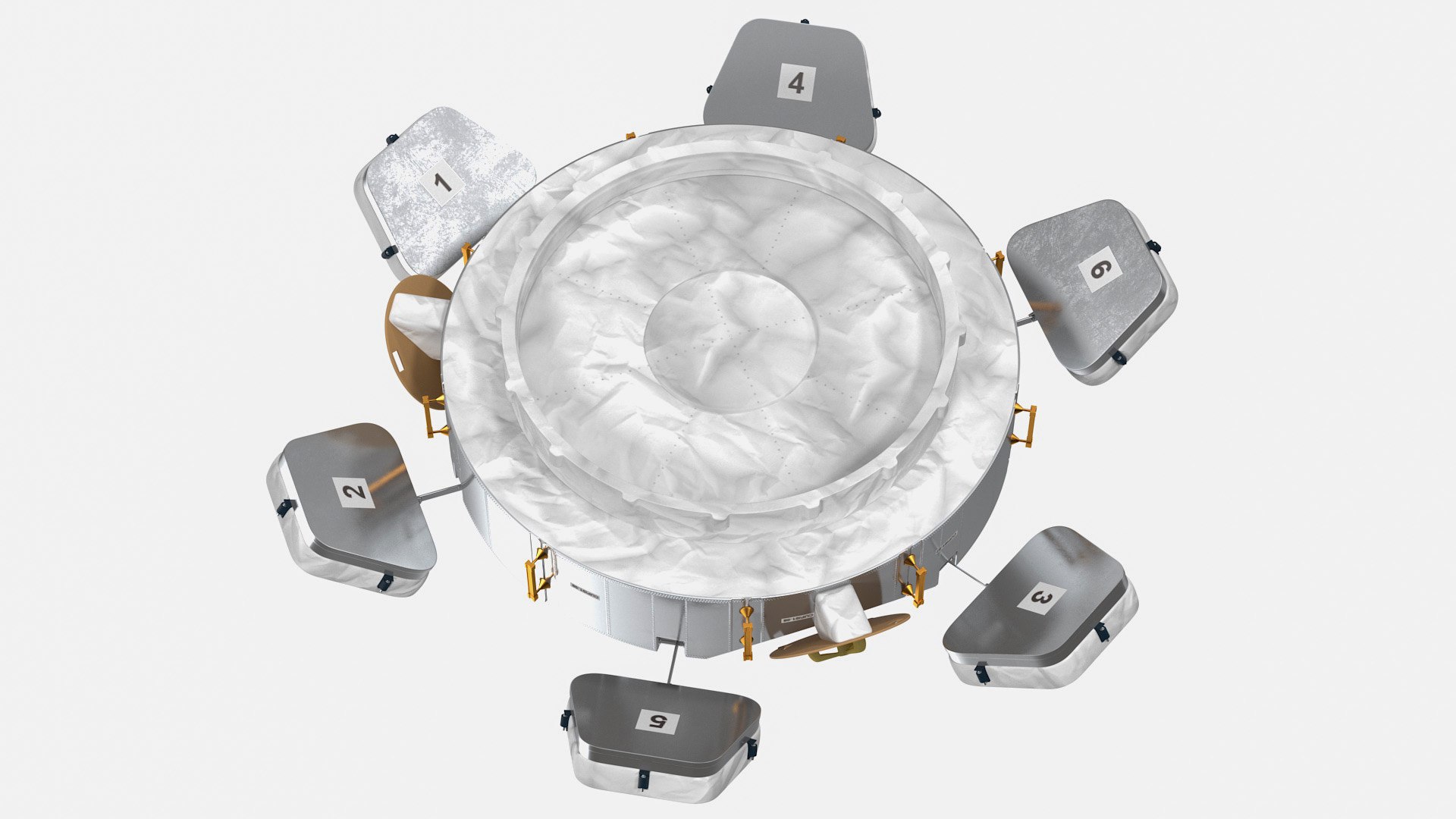 Iss cupola observational module model TurboSquid 1624477