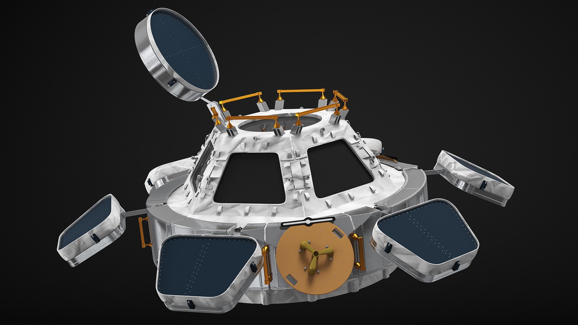 Iss cupola observational module model TurboSquid 1624477