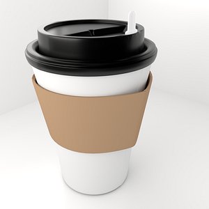 Large Paper Cup with Java Jacket and Stopper