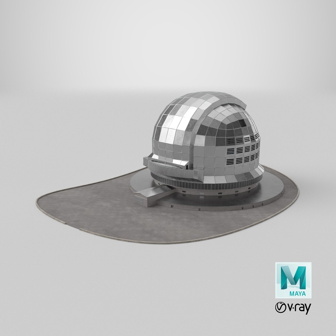 3D Rigged Extremely Large Telescope ELT PBR https://p.turbosquid.com/ts-thumb/Bp/xok40r/eq/stemcell_maya_vray_render/png/1750978919/1920x1080/fit_q87/ebbc3c7435dd1d03271fb0b9e85cf21561b61245/stemcell_maya_vray_render.jpg