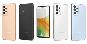 Samsung Galaxy A33 5G All Colors Low Poly 3D model