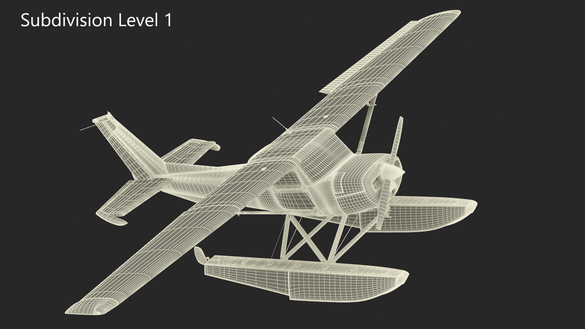 Seaplane With Floats Cessna 150 Rigged 3D Model - TurboSquid 2230529