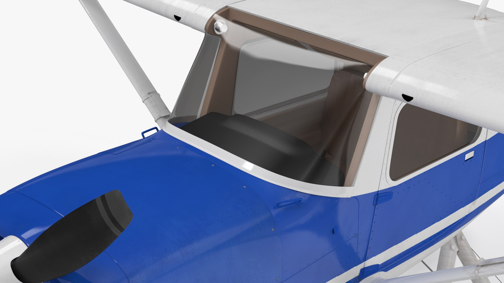 Seaplane With Floats Cessna 150 Rigged 3D Model - TurboSquid 2230529
