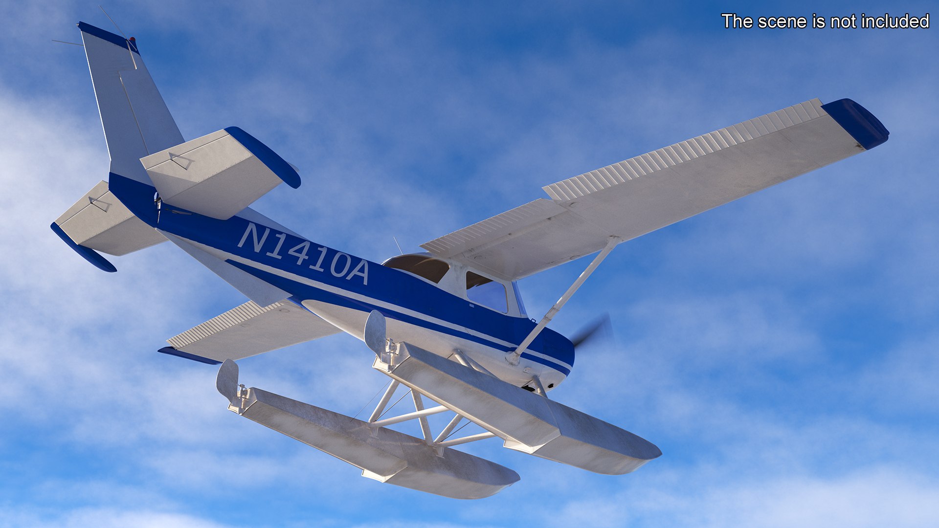 Seaplane With Floats Cessna 150 Rigged 3D Model - TurboSquid 2230529