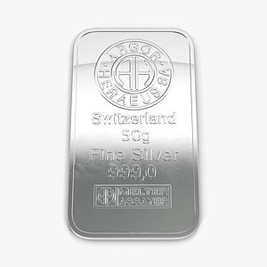 3d x silver bar 50g