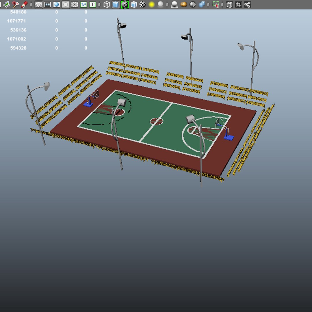 Basketball court basket model - TurboSquid 1392471