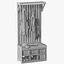 IKEA PANGET Coat rack with shoe storage bench 3D model