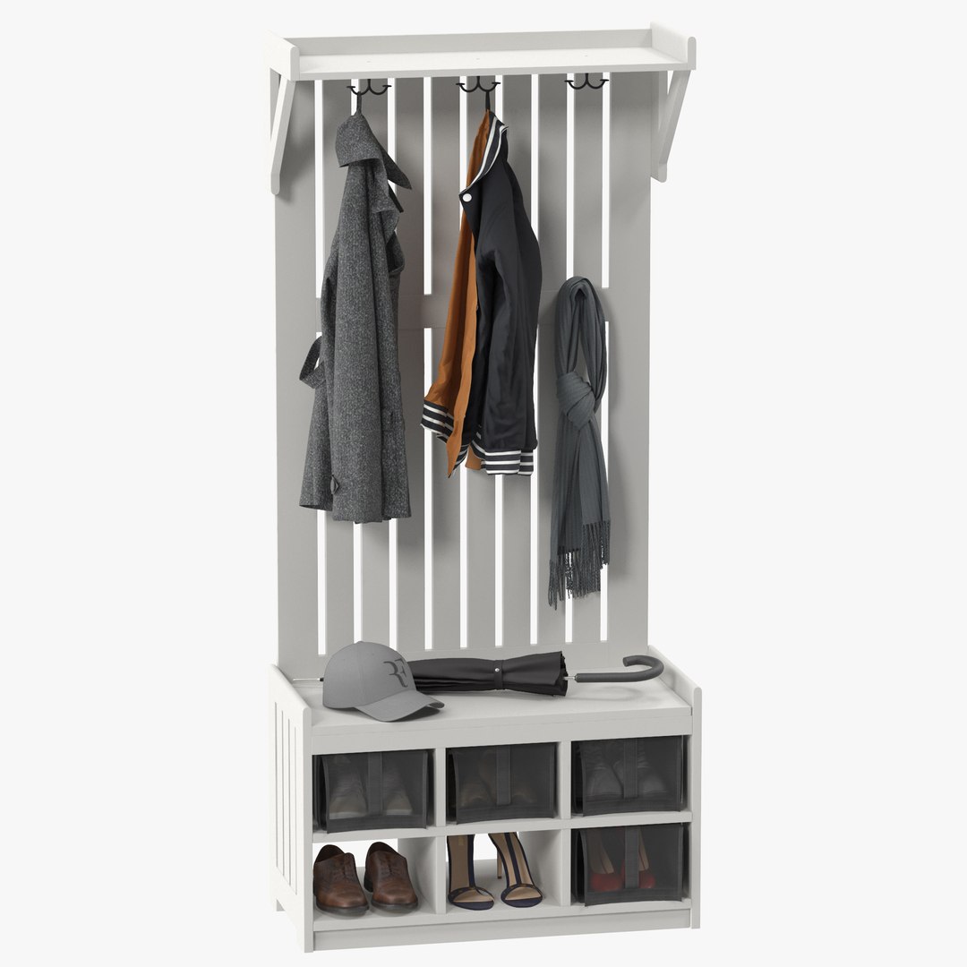 PANGET Coat rack with shoe storage unit, dark gray/stained, 233/8x16x75 -  IKEA