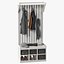 IKEA PANGET Coat rack with shoe storage bench 3D model
