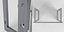 Double glass door with pull handles 3D model
