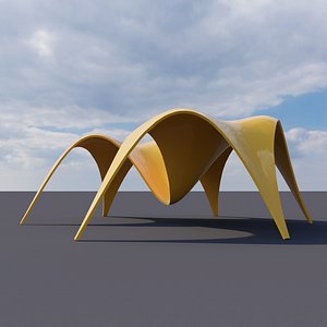 3D Parametric Catenary Shell Pavilion 01