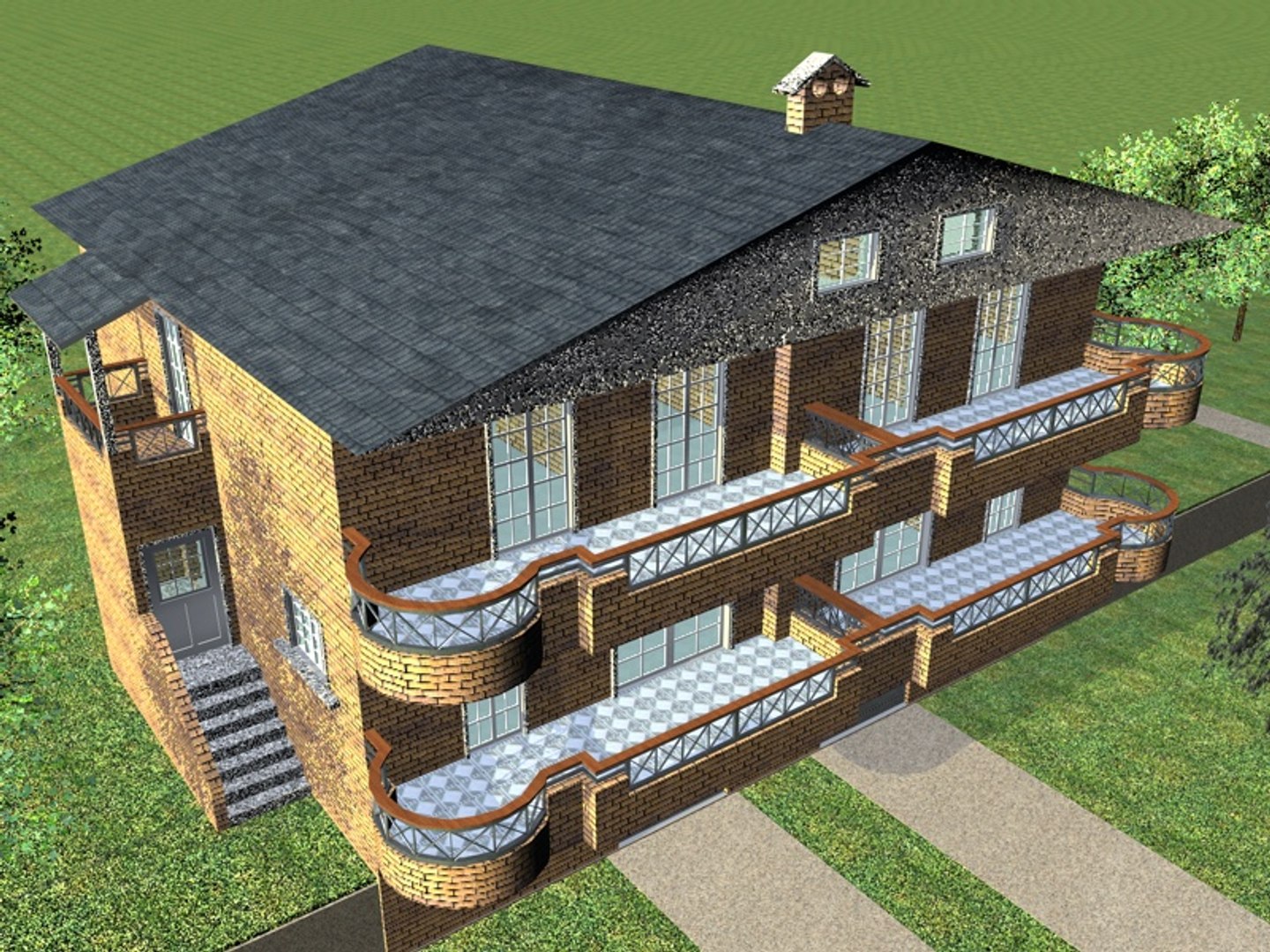 House Building C4d
