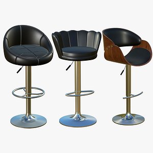 3D Bar Stool Chair V12