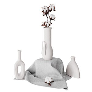 3D Ceramic Bud Vases  Cotton