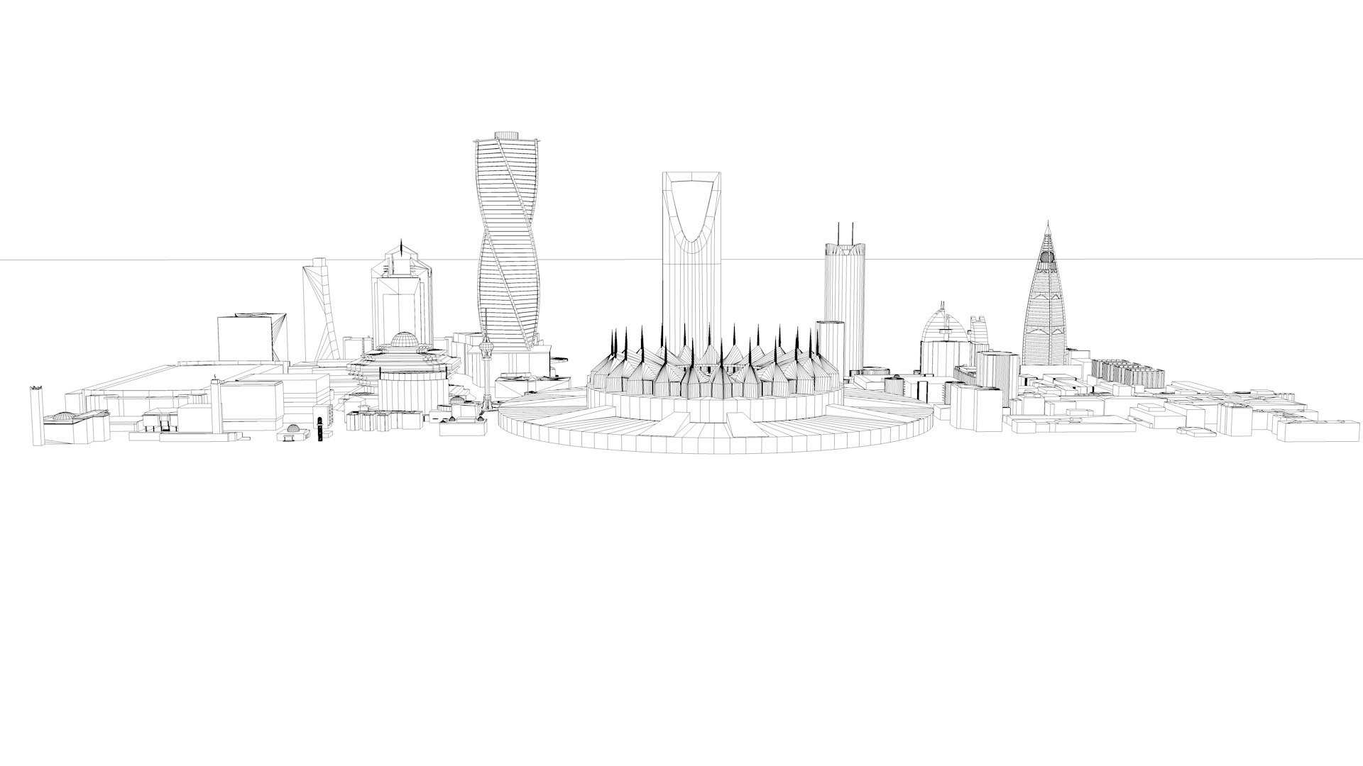 Buildings Riyadh City Model - TurboSquid 1341293