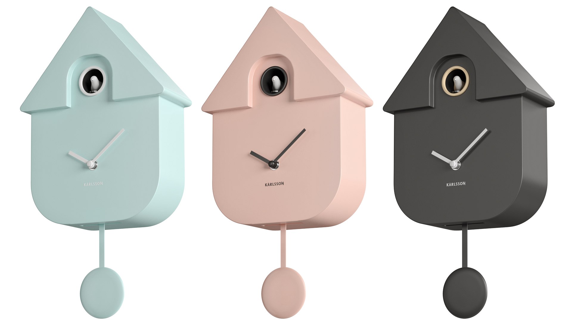 3D Model Karlsson Modern Cuckoo Wall Clock TurboSquid 2143734