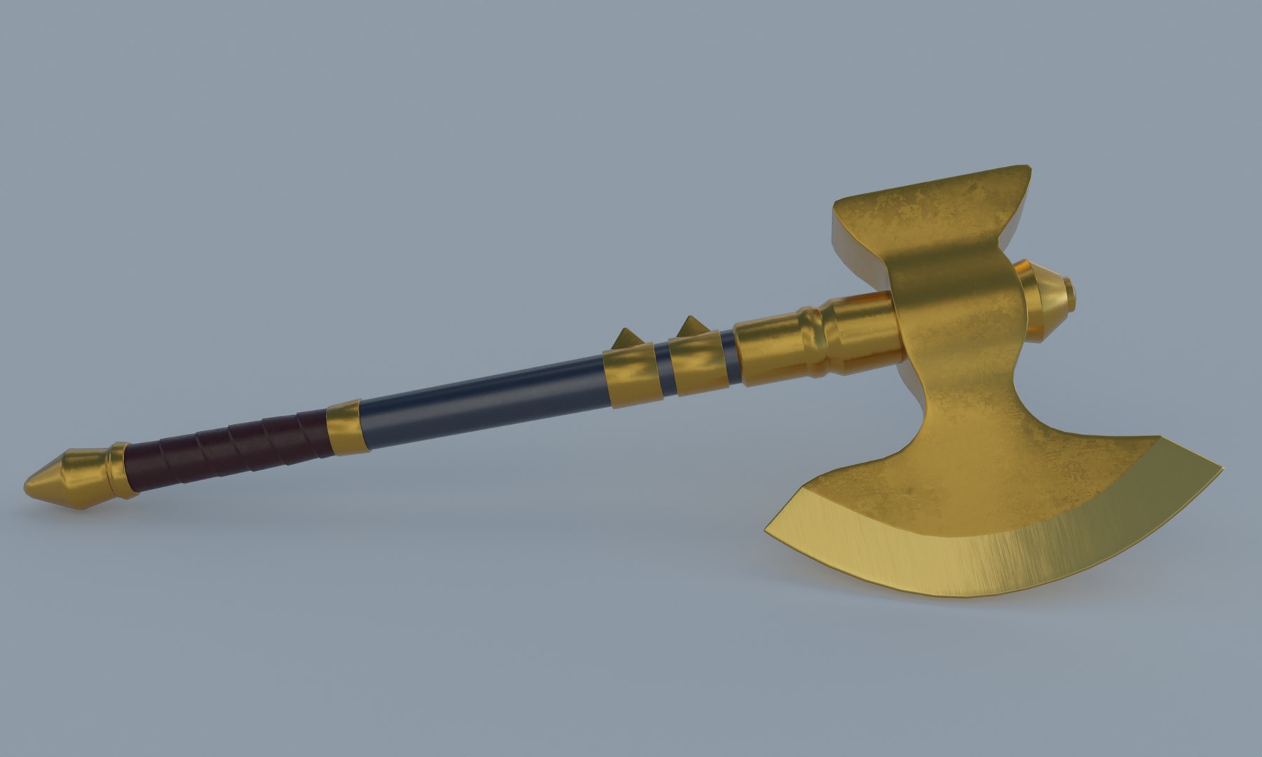Golden axe hammer battle weapon 3D model https://p.turbosquid.com/ts-thumb/Bq/NCcSLg/40/a12/png/1665928561/1920x1080/fit_q87/080751b456495019d334fda3ef9b0d966dbdf299/a12.jpg