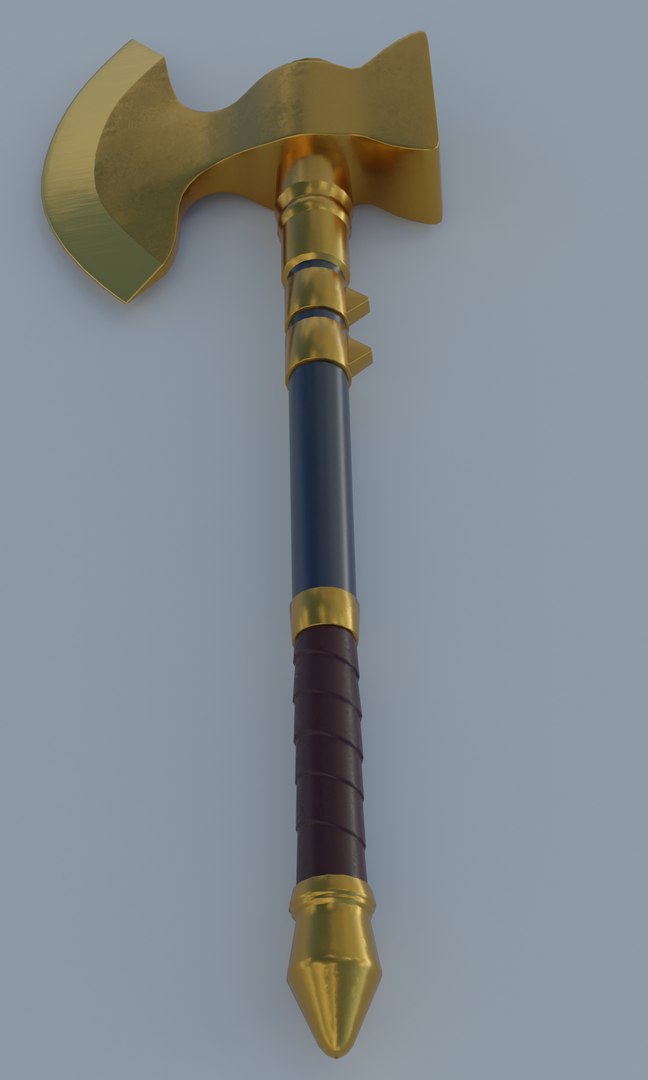 Golden axe hammer battle weapon 3D model https://p.turbosquid.com/ts-thumb/Bq/NCcSLg/hH/a6/png/1665928329/1920x1080/fit_q87/fd8b346e52f7c4c29e759cd5d331720b670eca65/a6.jpg