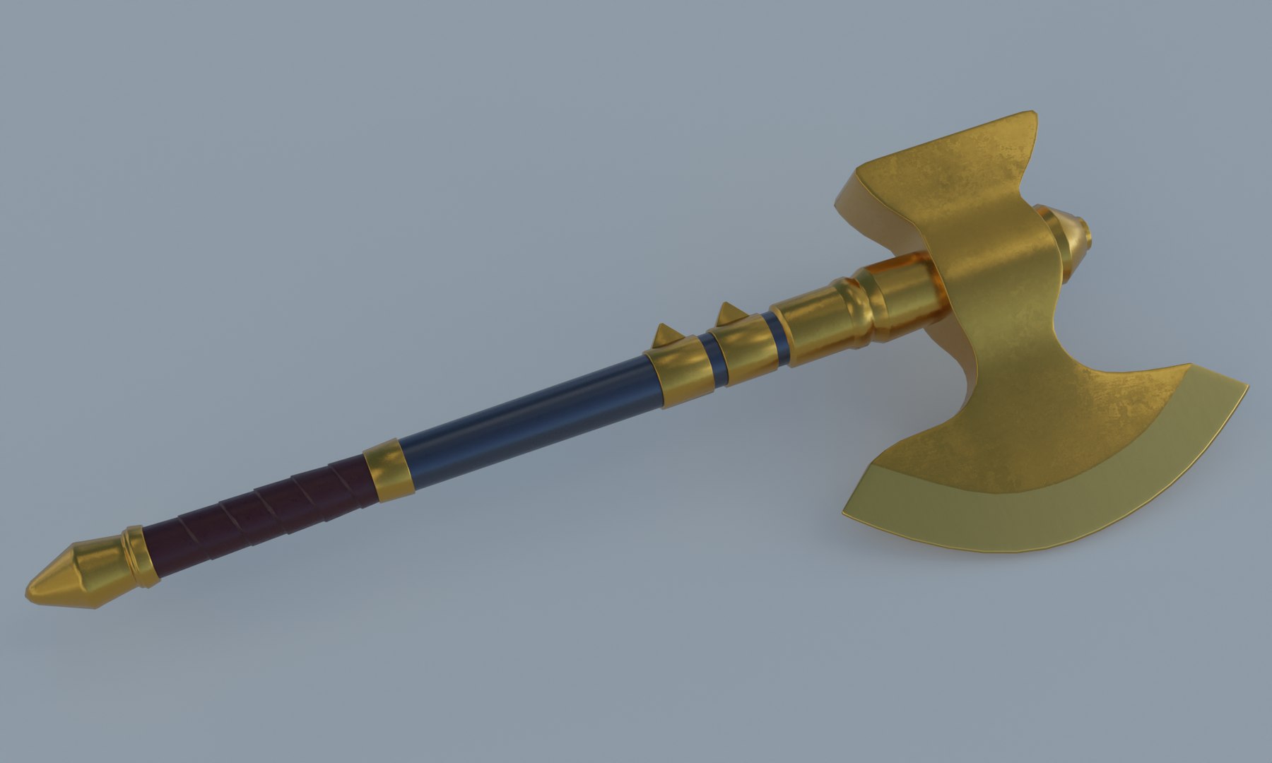 Golden axe hammer battle weapon 3D model https://p.turbosquid.com/ts-thumb/Bq/NCcSLg/tH/a9/png/1665928476/1920x1080/fit_q87/022e0388b49360623871c2fd25b706700694c36b/a9.jpg