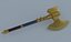 黄金の斧ハンマー戦闘武器