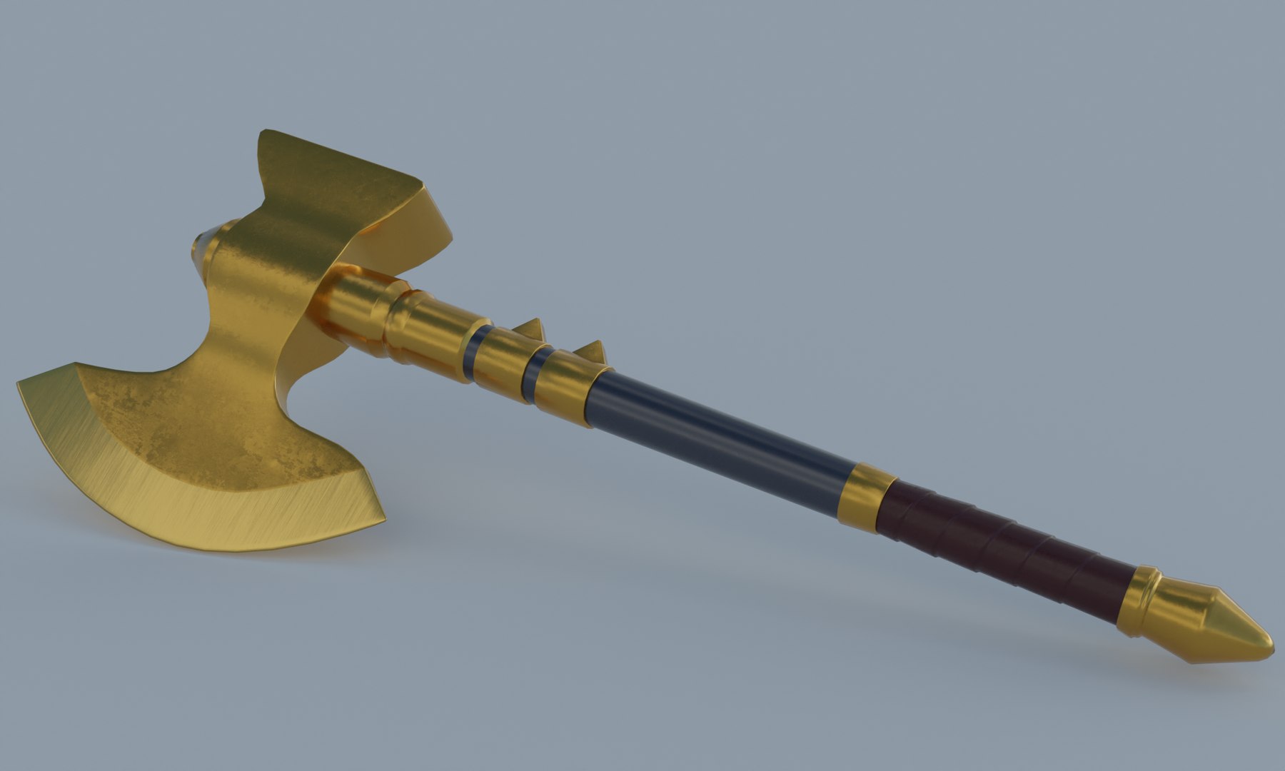 Golden axe hammer battle weapon 3D model https://p.turbosquid.com/ts-thumb/Bq/NCcSLg/ub/a4/png/1665928271/1920x1080/fit_q87/ce71e5d2f7e38f8e61f0b25c9aa2b99b27221fa7/a4.jpg